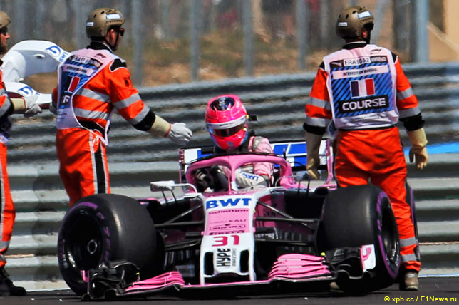 Двойной сход Force India во Франции