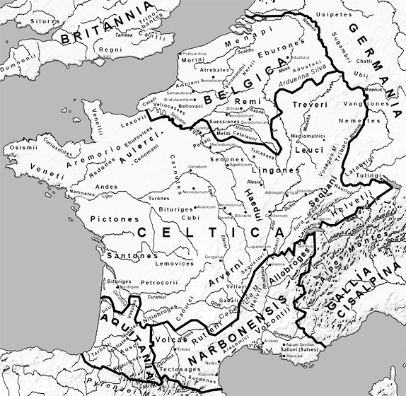 Галлия (Франция) в I веке до н.э., и прообраз современного Прованса - Narbonensis