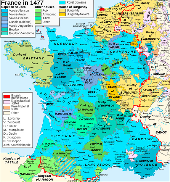 Феодальное дробление Франции в XV веке