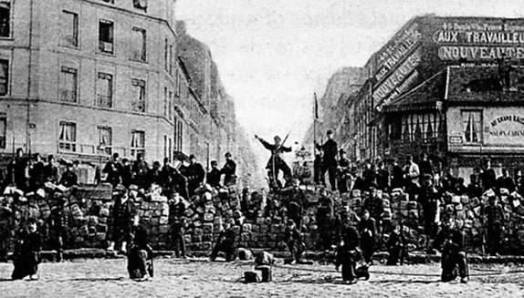 Баррикады во время «Парижской Коммуны»