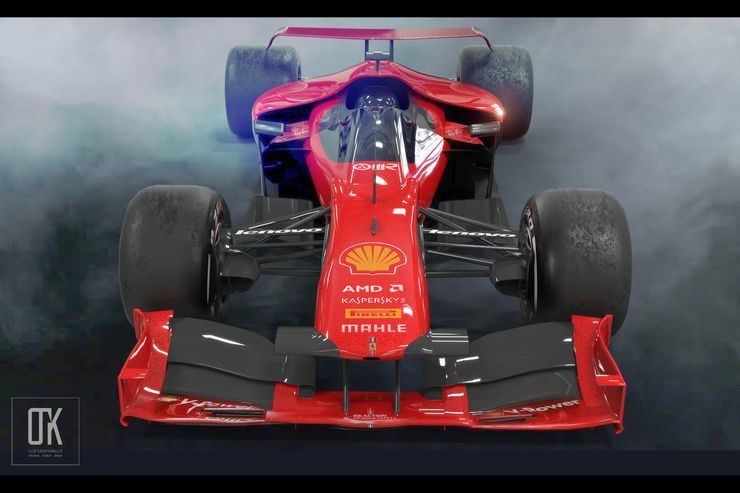 Рендер машины Формулы 1 2021 года от болельщика