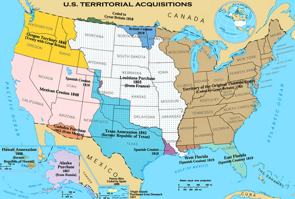 История присоединения территорий к США